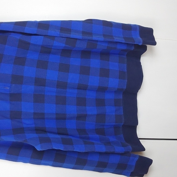 Lands' End Cobalt Blue Checker Sweater 1/4 Zip Heavyweight Warm Sz.XL - Picture 3 of 9